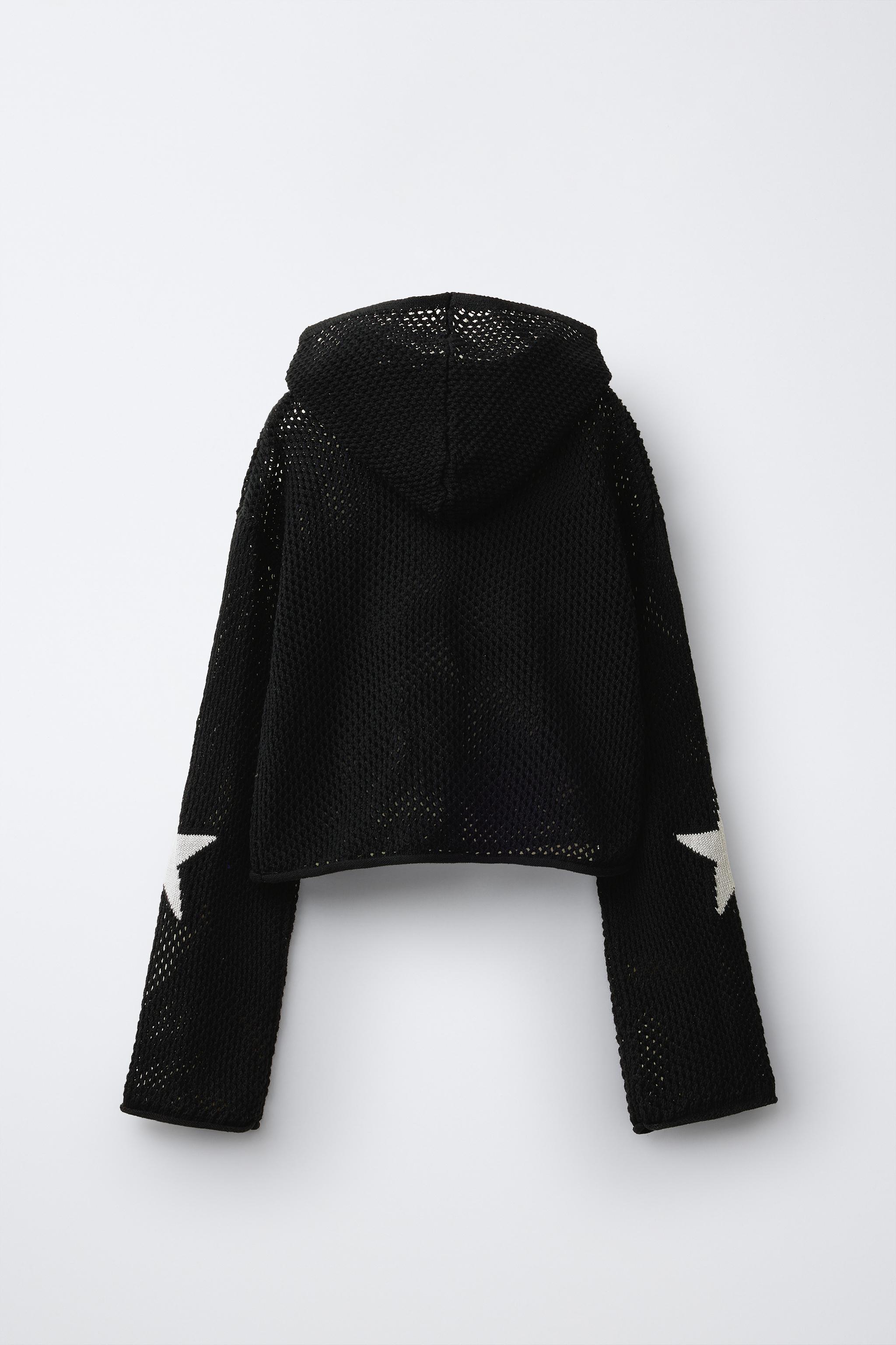 STAR HOODED KNIT JUMPER